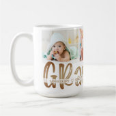 Mug Moderne Cute GRANDMA 3 Photo Or personnalisé (Gauche)