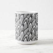 Mug Moderne & Cute noir et blanc Hippie Daisy Floral (Centre)