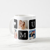 Mug moderne de 5 photos "maman" (Devant gauche)