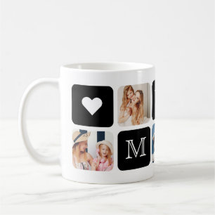 Mug moderne de 5 photos "maman"