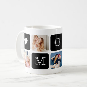 Mug moderne de 5 photos "Maman"