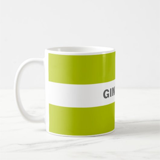 Mug Moderne Design Lime Green Gin Guru (Gauche)