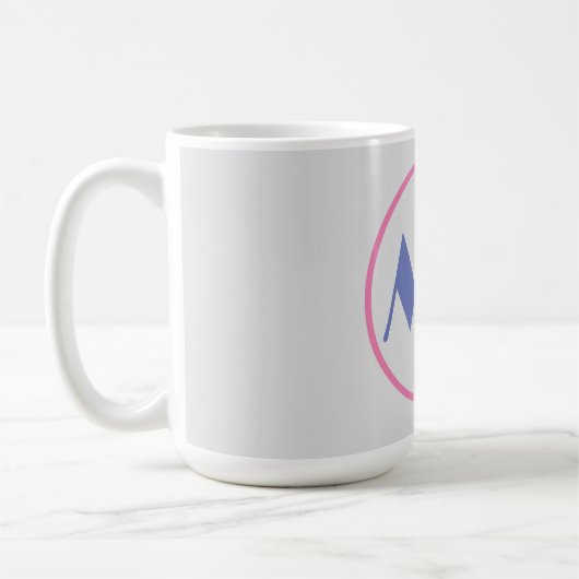Mug Moderne Design Monogramme Bleu Lettres initiales g (Gauche)