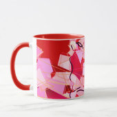 Mug Moderne du milieu du siècle Abstrait, rouge foncé  (Gauche)