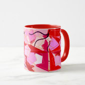 Mug Moderne du milieu du siècle Abstrait, rouge foncé  (Devant droit)