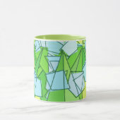 Mug Moderne du milieu du siècle Abstrait, vert citron (Centre)