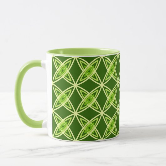 Mug Moderne du milieu du siècle imprimé atomique - ver (Gauche)