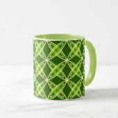 Mug Moderne du milieu du siècle imprimé atomique - ver (Devant droit)