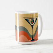 Mug Moderne du milieu du siècle "vague de martini aux (Devant droit)