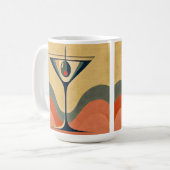 Mug Moderne du milieu du siècle "vague de martini aux (Devant gauche)