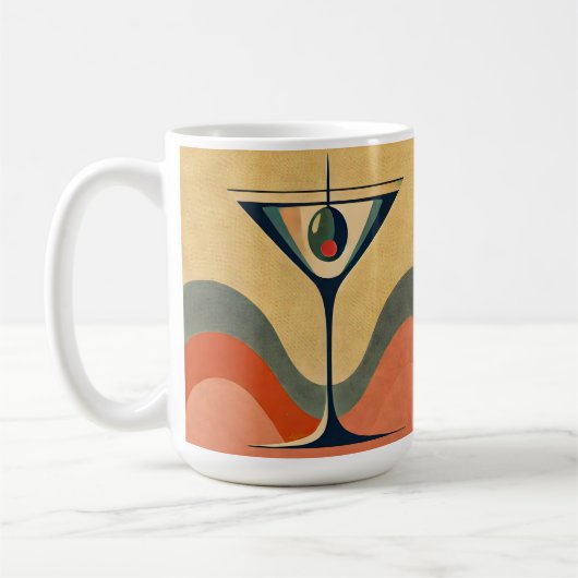 Mug Moderne du milieu du siècle "vague de martini aux (Gauche)