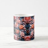 Mug Moderne Dynamique Fleurs Boho Motif d'art (Centre)