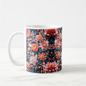 Mug Moderne Dynamique Fleurs Boho Motif d'art (Gauche)
