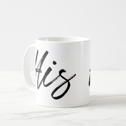 Mug Moderne écrit à la main Son pour lui (Devant gauche)