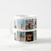 Mug Moderne Élégant Chic Script Photos Saint-Valentin (Devant gauche)