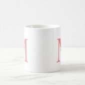 Mug Moderne Élégant Lettre Initiale Monogramme Simple (Centre)