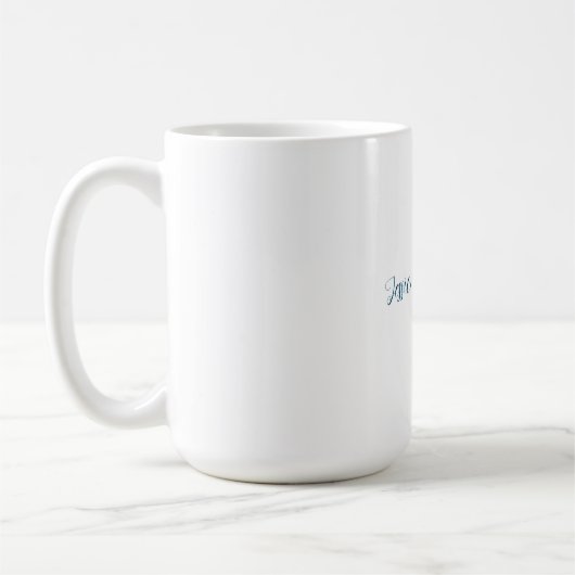 Mug Moderne élégant Plain Simple Nom Professionnel (Gauche)