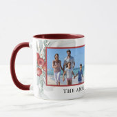 Mug Moderne Élégant Vacances vertes Photo Noël (Gauche)