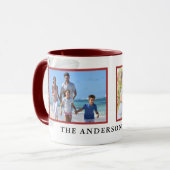 Mug Moderne Élégant Vacances vertes Photo Noël (Devant gauche)