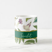 Mug Moderne et élégant feuilles de printemps vert et f (Centre)