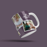 Mug Moderne et élégante famille de photos violet gif<br><div class="desc">Design élégant moderne design multi photo décoration familiale cadeau. La couleur violette moderne peut être changée.</div>