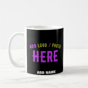 MUG MODERNE ET MODERNE PERSONNALISABLE NOIR VÉRIFIÉ
