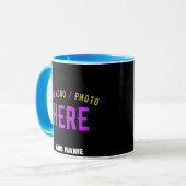 MUG MODERNE ET MODERNE PERSONNALISABLE NOIR VÉRIFIÉ (Devant gauche)