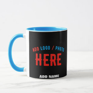 MUG MODERNE ET MODERNE PERSONNALISABLE NOIR VÉRIFIÉ