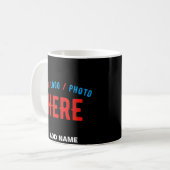MUG MODERNE ET MODERNE PERSONNALISABLE NOIR VÉRIFIÉ (Devant gauche)