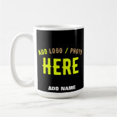 MUG MODERNE ET MODERNE PERSONNALISABLE NOIR VÉRIFIÉ (Gauche)
