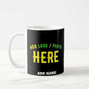 MUG MODERNE ET MODERNE PERSONNALISABLE NOIR VÉRIFIÉ