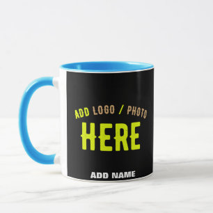 MUG MODERNE ET MODERNE PERSONNALISABLE NOIR VÉRIFIÉ