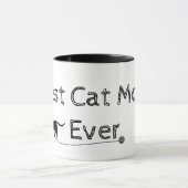 Mug Moderne et simple meilleure maman de chat jamais (Centre)