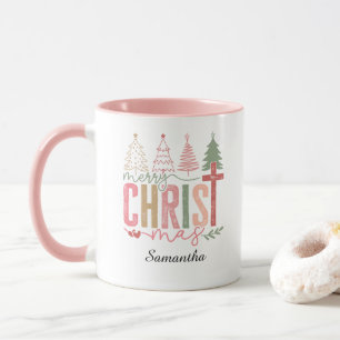 Mug Moderne Fantaisie Pastel Joyeux Noël Nom