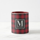 Mug Moderne Ferme Maison Rouge Monogrammé Buffalo à ca (Centre)