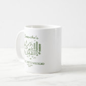 Mug Moderne Fête de Bachelorette de Camping Simple dan (Devant gauche)