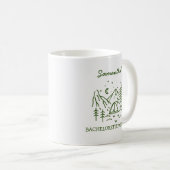 Mug Moderne Fête de Bachelorette Simple de Camping dan (Devant droit)
