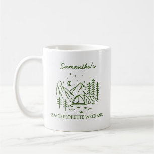 Mug Moderne Fête de Bachelorette Simple de Camping dan