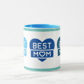 Mug Moderne Fun Blues Best Mom Two Tone (Centre)