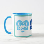 Mug Moderne Fun Blues Best Mom Two Tone (Gauche)