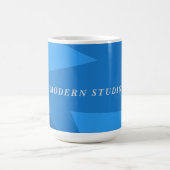 Mug Moderne géométrique abstrait marine bleu bureau pe (Centre)