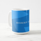 Mug Moderne géométrique abstrait marine bleu bureau pe (Devant gauche)