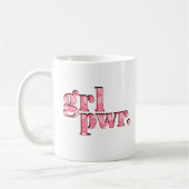 Mug Moderne Girl Power Feminist Nom personnalisé (Gauche)