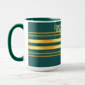 Mug Moderne Green Gold Luxury Linen Texture Collection (Gauche)