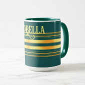 Mug Moderne Green Gold Luxury Linen Texture Collection (Devant droit)