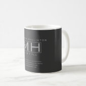 Mug Moderne gris foncé & gris professionnel (Devant droit)