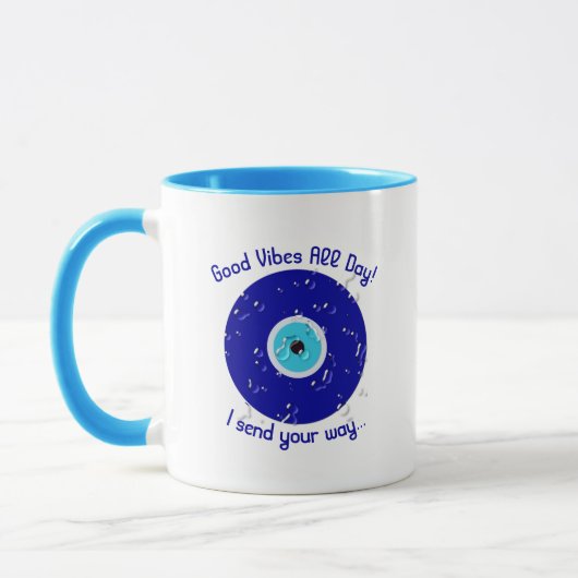 Mug Moderne Inspirationnel Blue Evil Eye Water Drops A (Gauche)