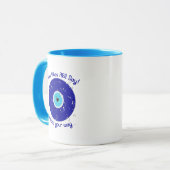 Mug Moderne Inspirationnel Blue Evil Eye Water Drops A (Devant gauche)