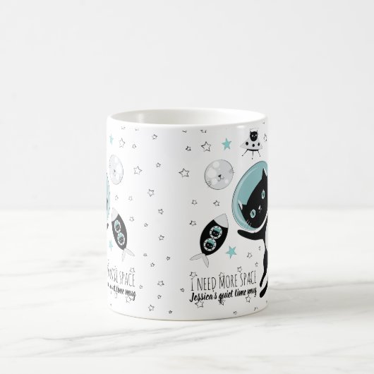 Mug Moderne J'Ai Besoin De Plus D'Espace Carton Chat N (Centre)