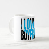 Mug Moderne J'aime mon copain Typographie du coeur (Devant gauche)